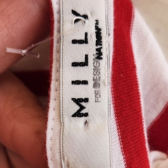 Milly For Design Nation Red & White Striped T-Shirt Dress. ‎ yarn dyed - Picture 5 of 6